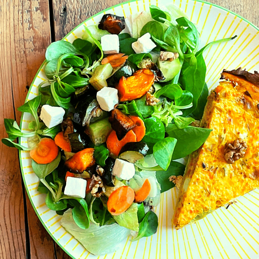 Quiche potimarron et salade composée resto CFUT